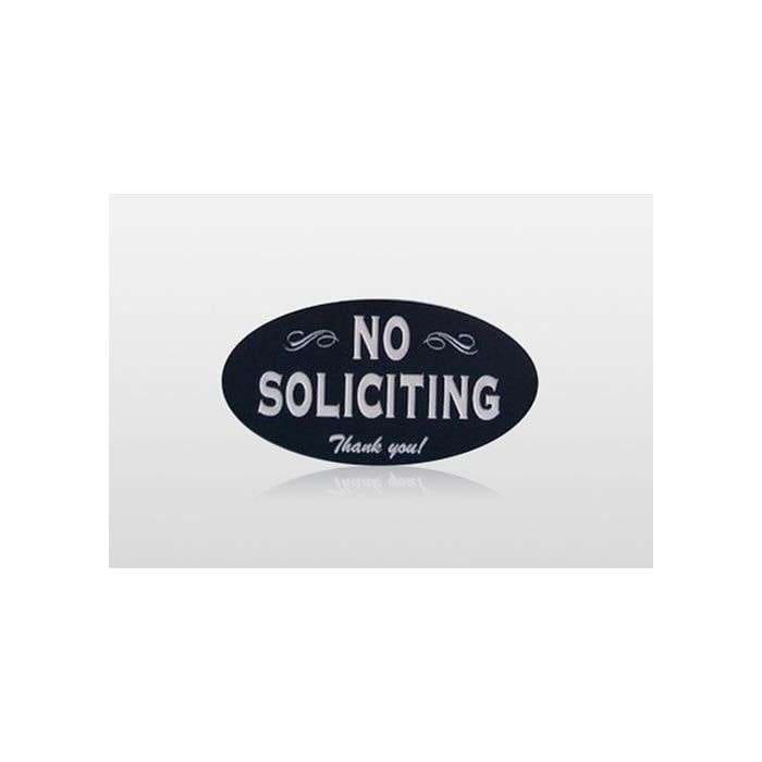 No Soliciting Sign - Oval